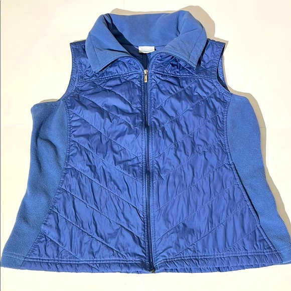 Columbia Jackets & Blazers - Columbia Blue Quilted Vest Womens XL Fleece Winter